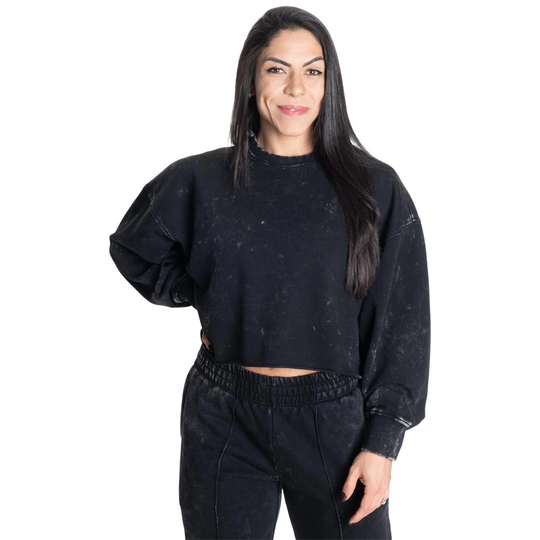 Better Bodies Acid Washed Sweater Acid Washed Black Xl