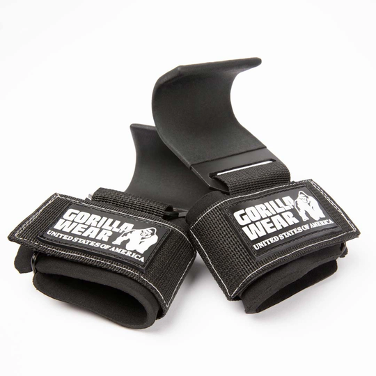 Gorilla Wear Weight Lifting Hooks Black/white
