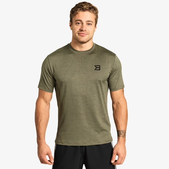 Better Bodies Essex Stripe Tee Wash Green Melange Xl