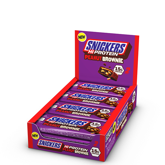 12 x Snickers High Protein Patukka 50g Peanut Brownie