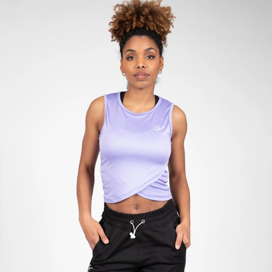 Gorilla Wear Estelle Twisted Crop Top Lilac L