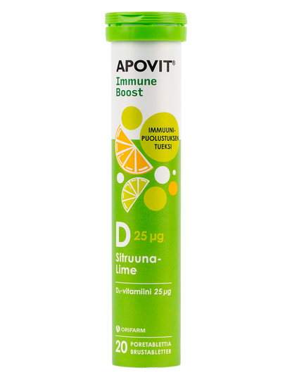 Apovit D-vitamiinipore sitruuna-lime 20 tabl