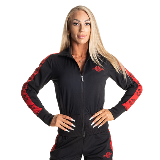 Chelsea Track Jacket, Black/Red