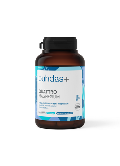 Puhdas+ Quattro Magnesium 100 + 20 vegekaps