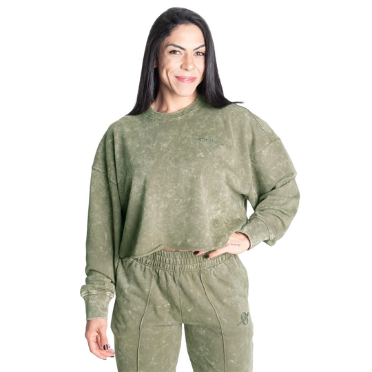 Better Bodies Acid Washed Sweater Acid Washed Green Xs
