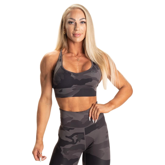 Better Bodies Core Sports Bra Charcoal Camo S