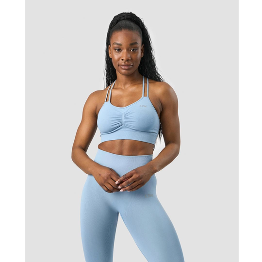 Icaniwill Define Seamless Scrunch Sports Bra Dusty Blue