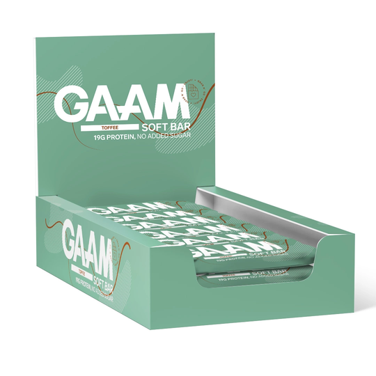 12 X Gaam Soft Bar 55 G Toffee