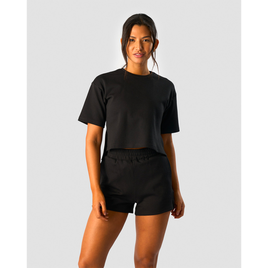 Revive Heavy Cropped T-Shirt Wmn, Black