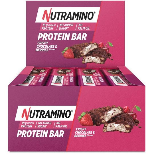 12 X Nutramino Protein Bar 55 G Crispy Chocolate & Berries