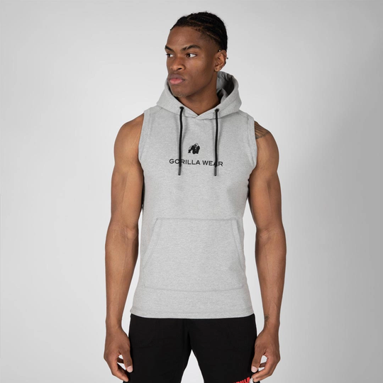 Gorilla Wear Lincoln Sleeveless Hoodie Grey Xxl