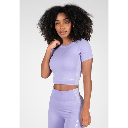 Selah Seamless Crop Top, Lilac