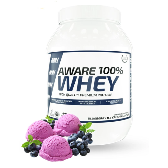 Aware Nutrition 100% Whey 900 G Blåbärsglass