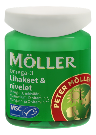 Möller Omega-3 Lihakset & nivelet 60 kaps