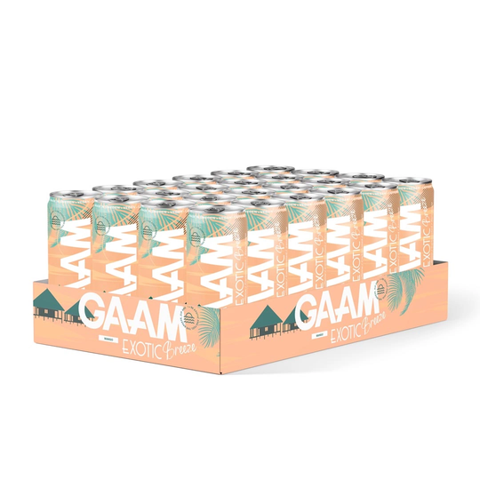 24 X Gaam Energy 330 Ml Exotic Breeze