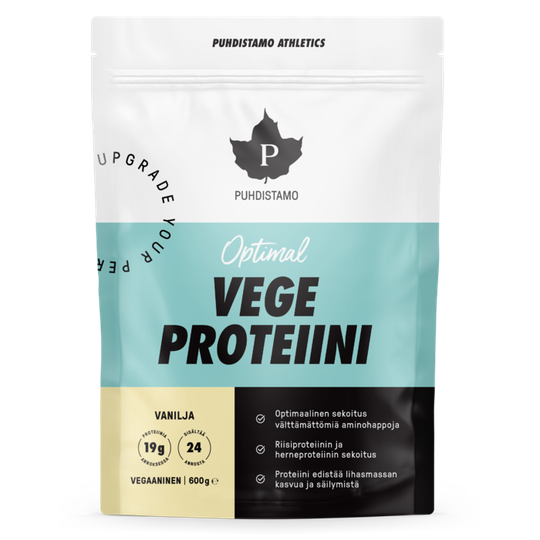 Puhdistamo Athletics Optimal Vege proteiini, Vanilja 600g