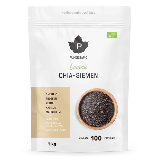 Puhdistamo Luomu Chia-siemenet 1 Kg