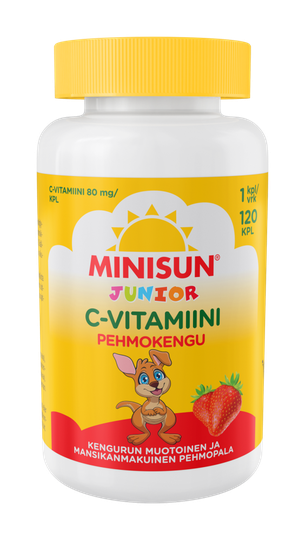 Minisun C-vitamiini Pehmokengu Mansikka 120 kpl