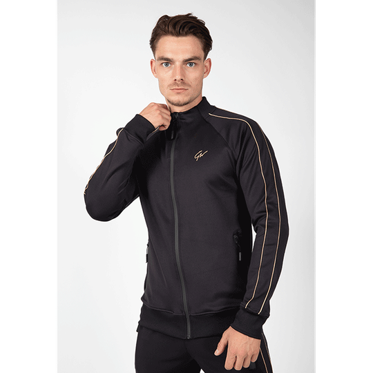 Wenden Track Jacket, Black/Gold