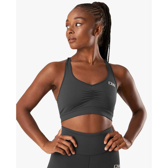 Icaniwill Scrunch Sports Bra Anthracite S