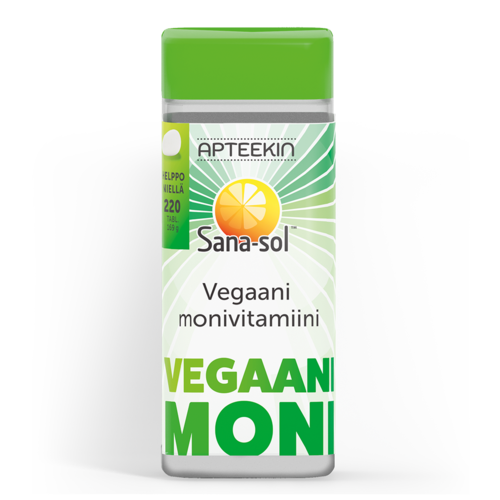 Apteekin Sana-sol Vegaani monivitamiini 220 tablettia
