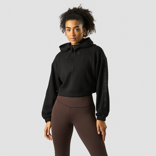 Stance Cropped Hoodie, Black