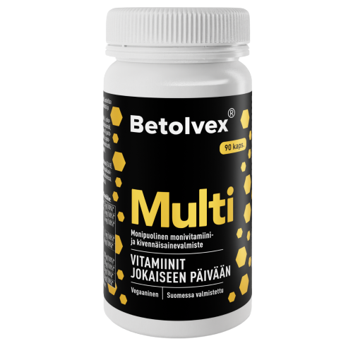 Betolvex Multi 90 kapselia KESTO: 31.10.2025 Poistuu valikoimasta. Rajoitettu erä.