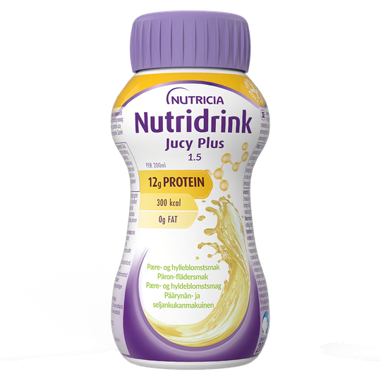 Nutridrink Jucy Plus päärynä-seljankukka 4x200 ml