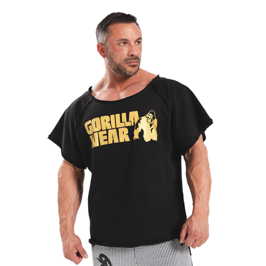 Classic Workout Top, Black/Gold
