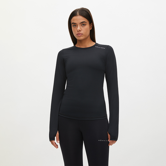 Jacquard Long Sleeve Musta