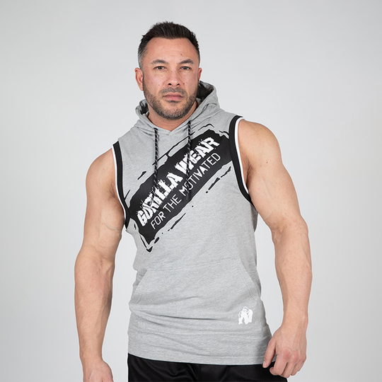 Loretto Hooded Tank Top, Grey Melange