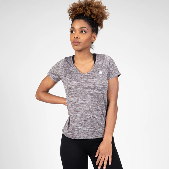 Gorilla Wear Elmira V-neck T-shirt Grey Melange L