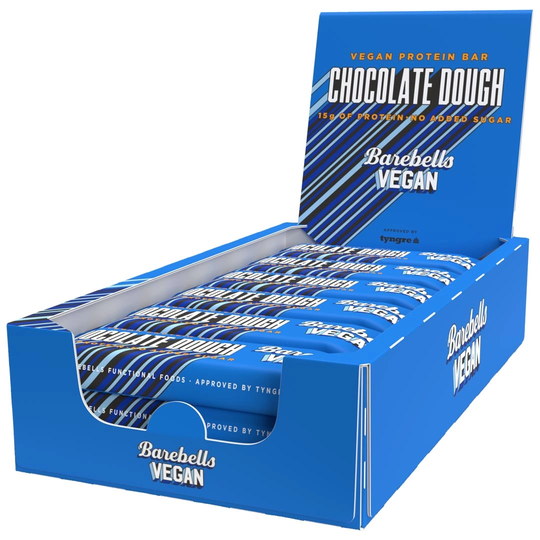 12 X Barebells Vegan Protein Bar 55 G Chocolate Dough