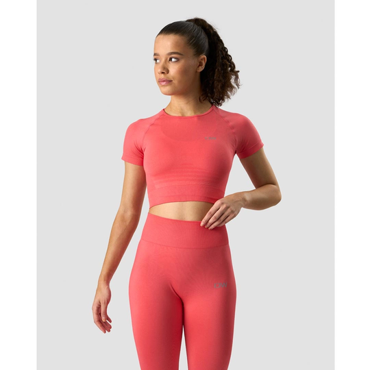 Icaniwill Define Seamless Cropped T-shirt Coral S