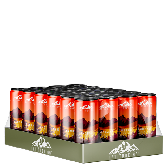 24 x Latitude 65, 330 ml, Landskap - Persika Mango