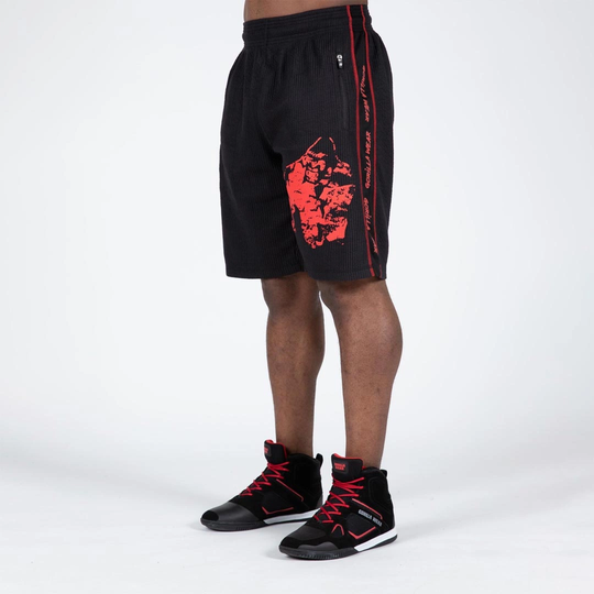 Gorilla Wear Buffalo Old School Workout Shorts Black/red L/xl