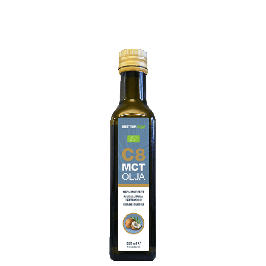 Luomu C8 MCT-öljy 250 ml
