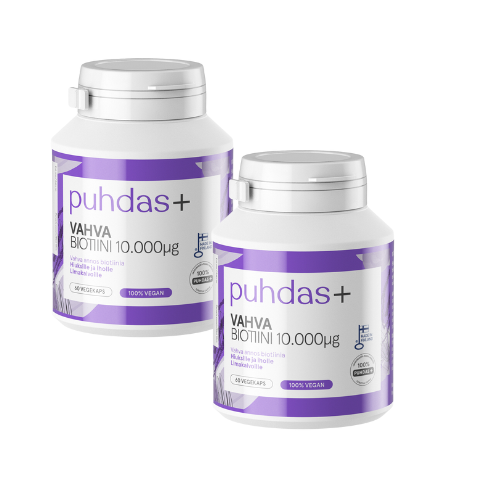 Puhdas+ Biotiini 10.000mcg kampanjapakkaus 2 x 60 kaps