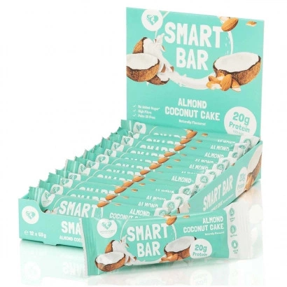 12 X Womens Best Smart Protein Bar 60 G Almond Coconut Cake