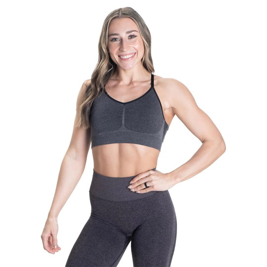 Better Bodies Curve Scrunch Bra Black Melange L