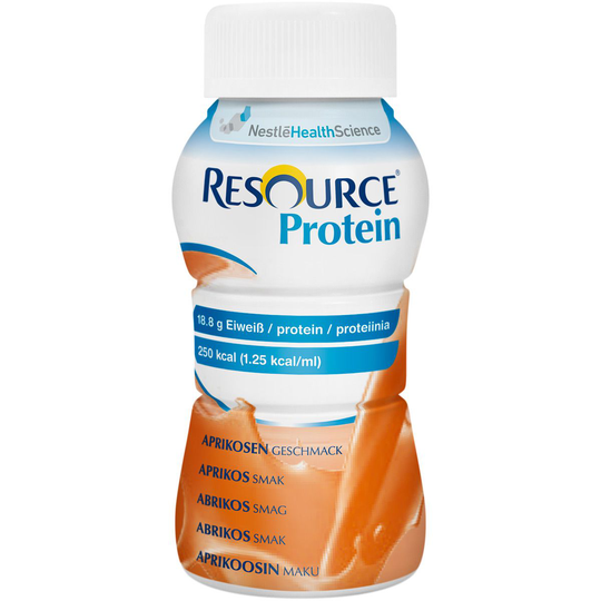 Resource Protein 4x200 ml neste, täydennysravintovalmiste aprikoosi