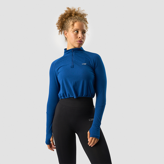 Define Cropped 1/4 Zip Adjustable, Dark Navy