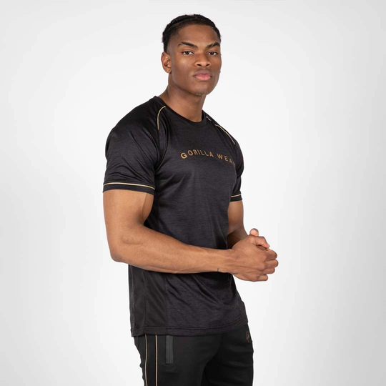 Gorilla Wear Fremont T-shirt Black & Gold Xl