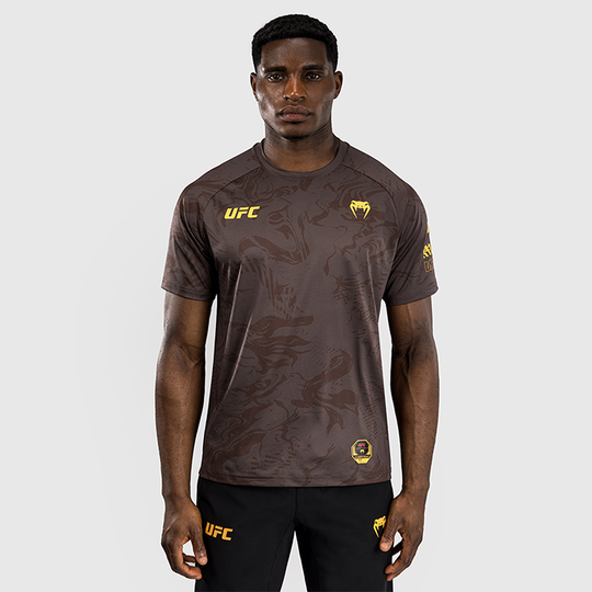 UFC Fusion by Venum Fight Week Men's Dry-Tech T-Shirt Earthen Brown