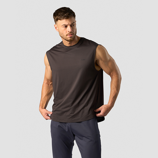 Stride Sleeveless T-shirt, Charcoal
