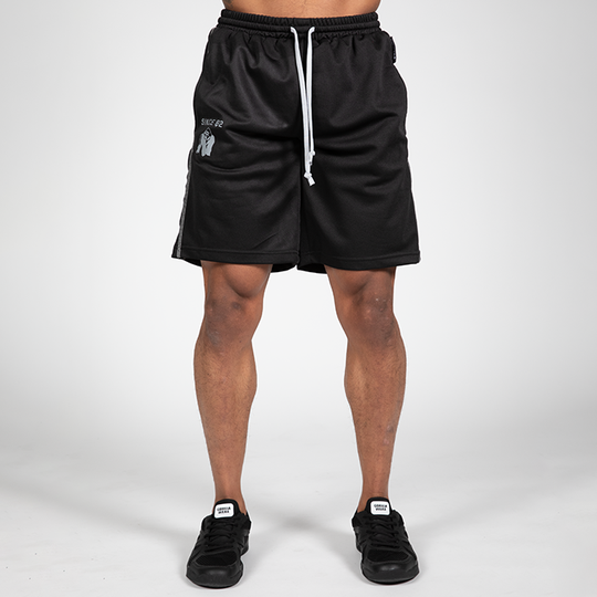 Functional Mesh Shorts, Black/Red