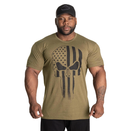 Gasp Skull Standard Tee Army Green Melange