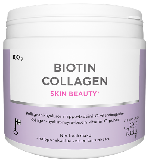 Vitabalans Lady Biotin Collagen jauhe 100 g
