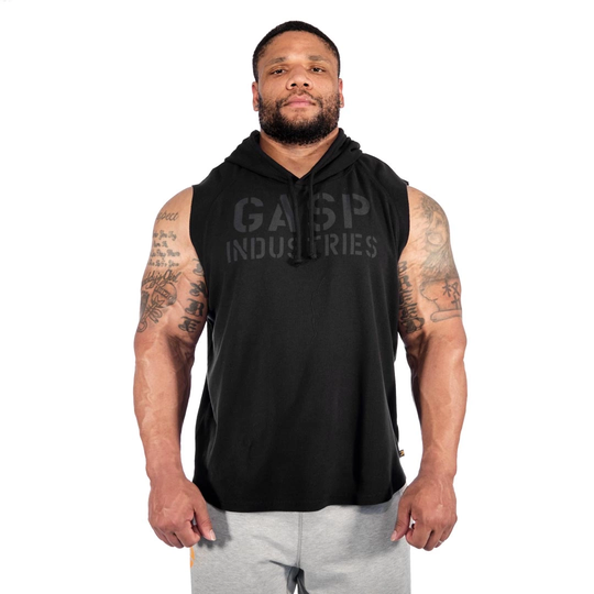 Gasp Thermal Sl Hoodie Washed Black Xxl