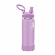 Takeya 18 oz (530ml) Actives Insulated Water Bottle With Straw Lid-teräksinen juomapullo (Lilac)